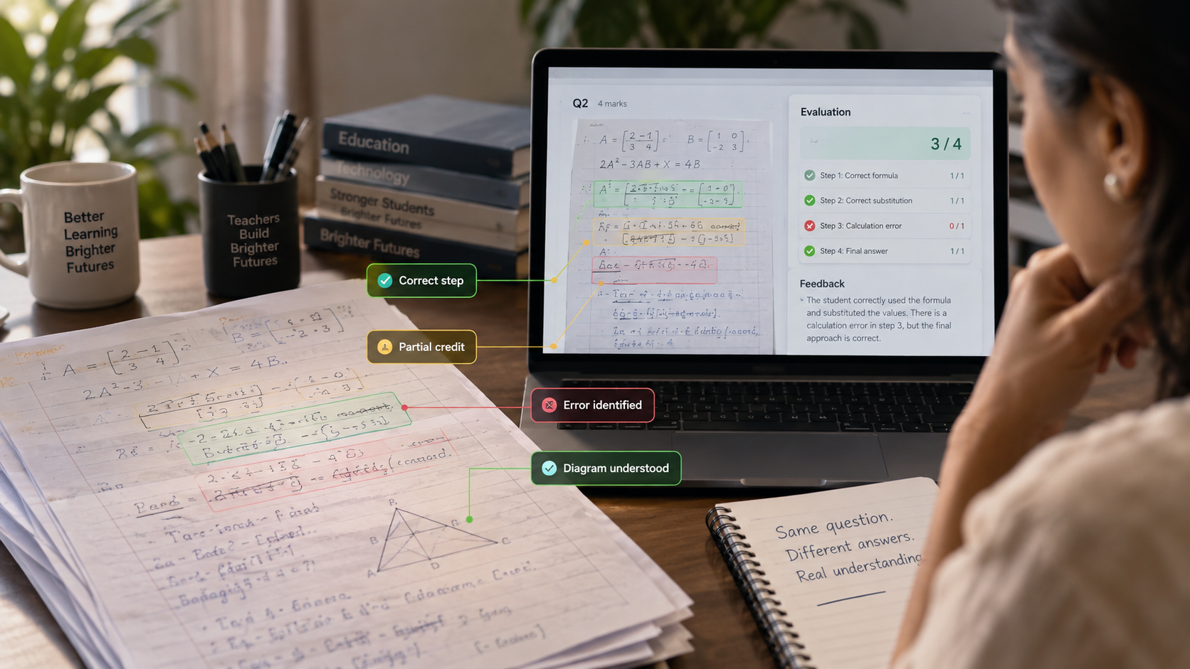 How AI Checks Handwritten Answer Sheets